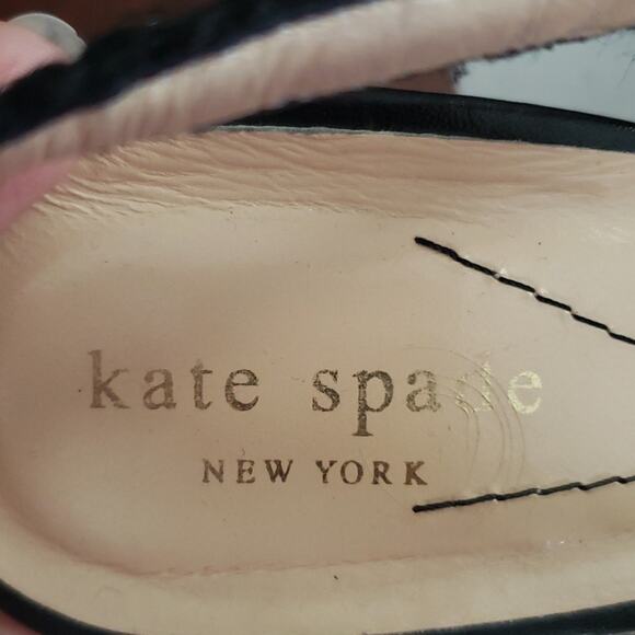 Kate Spade Women's Boucle Sparkle Tweed Mink Bow Open Toe Sling Back Heels 9B - Picture 9 of 10